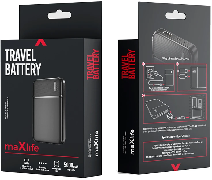 Maxlife Įkraunama baterija MXPB-01 5000mAh