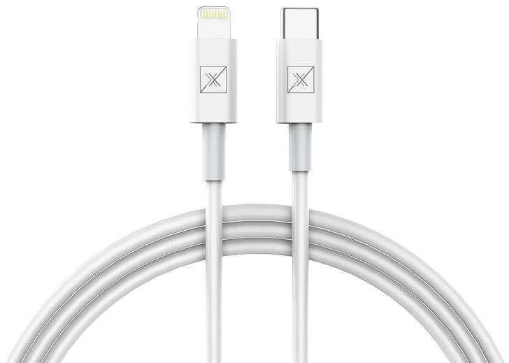 Maxximus AUTOMOBILINIS ĮKROVIKLIS MX KAPPA 18W PD+QC, USB-A+C + TYPE-C/LIGHTNING KABELIS 20W PD Baltas