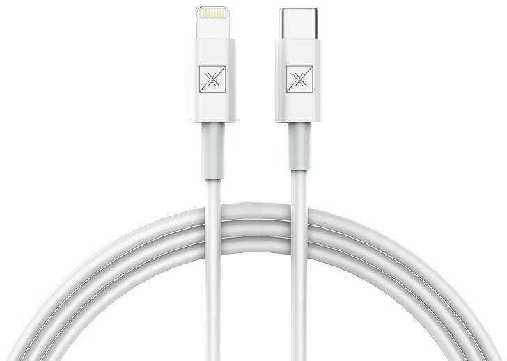 Maxximus AUTOMOBILINIS ĮKROVIKLIS MX KAPPA 18W PD+QC, USB-A+C + TYPE-C/LIGHTNING KABELIS 20W PD Baltas