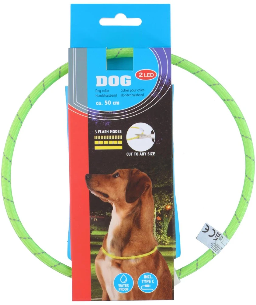 Maxxpro LED ANTKAKLIS SKERSMUO 20CM REGULIUOJAMAS VANDENIUI ATSPARUS USB-C DOGS COLLECTION 427713