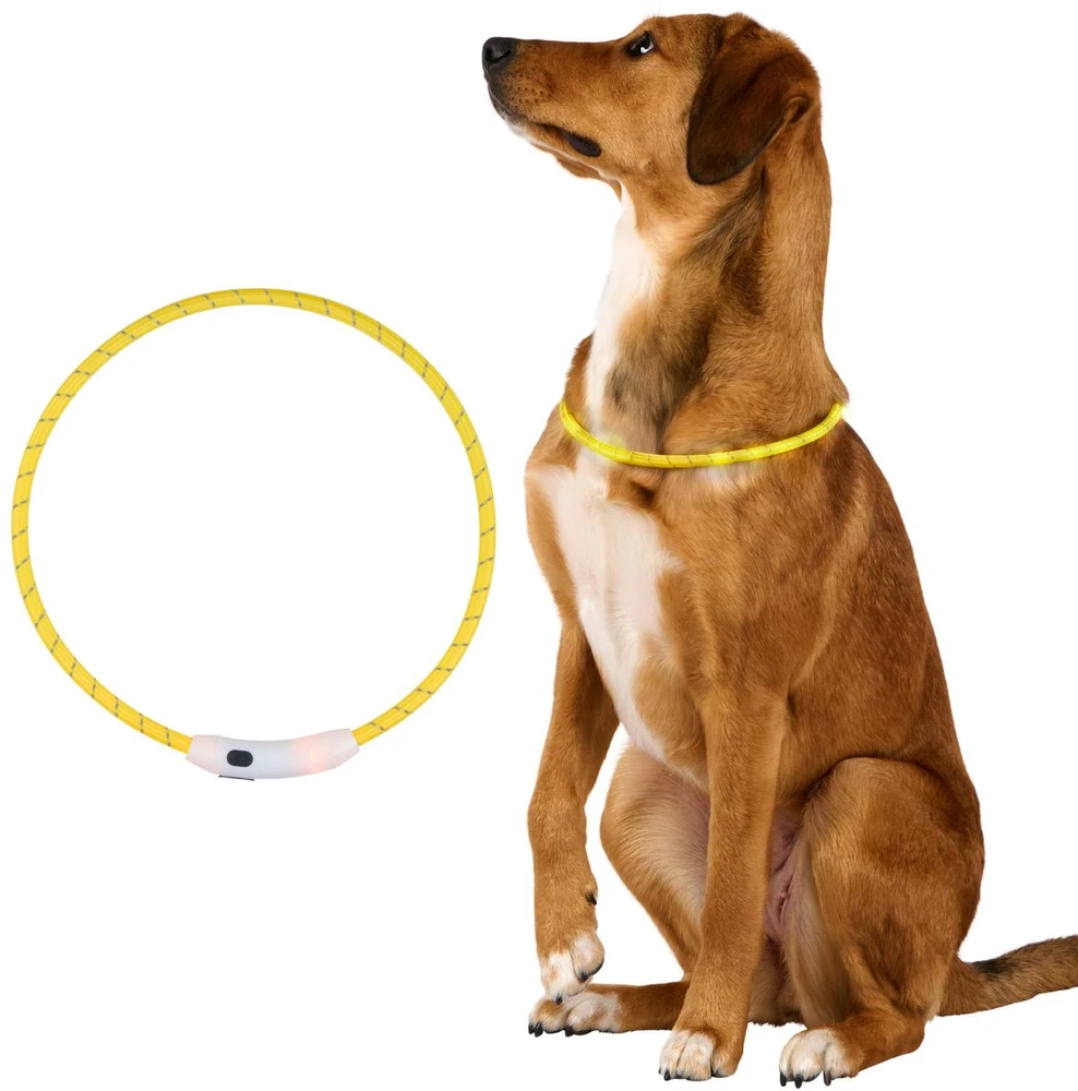 Maxxpro LED ANTKAKLIS SKERSMUO 20CM REGULIUOJAMAS VANDENIUI ATSPARUS USB-C DOGS COLLECTION 427713