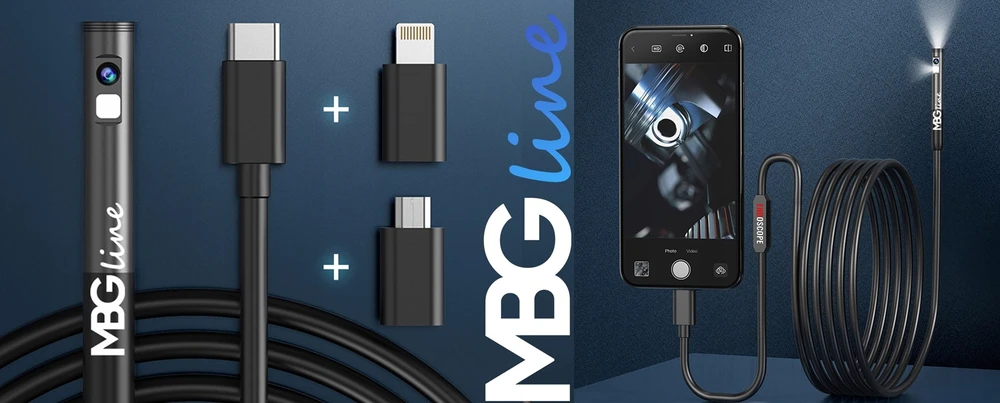 MBG line W300 2 m DUO 8 mm inspekcinė kamera