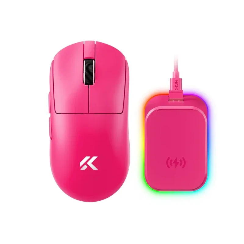 MCHOSE A7 V2 Pro+ Wireless Belaidė Žaidimų Pelė | Rose Raudona