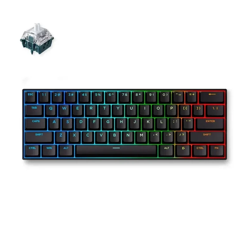 MCHOSE Ace 60 Pro laidinė magnetinė žaidimų klaviatūra | TTC Uranus Magnetic Switch-SE | Juodas
