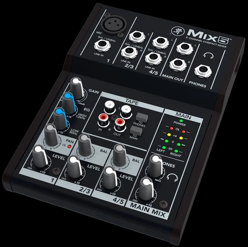 MCK Mackie Mix5 5 kanalai 20 – 30000 Hz Juoda