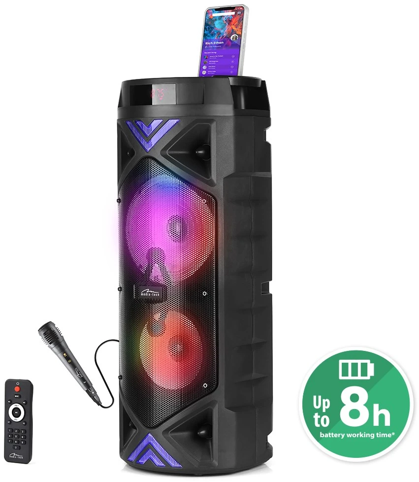 Bluetooth Garsiakalbis - Media-Tech MT3182 1400W FM Radijas Juodas