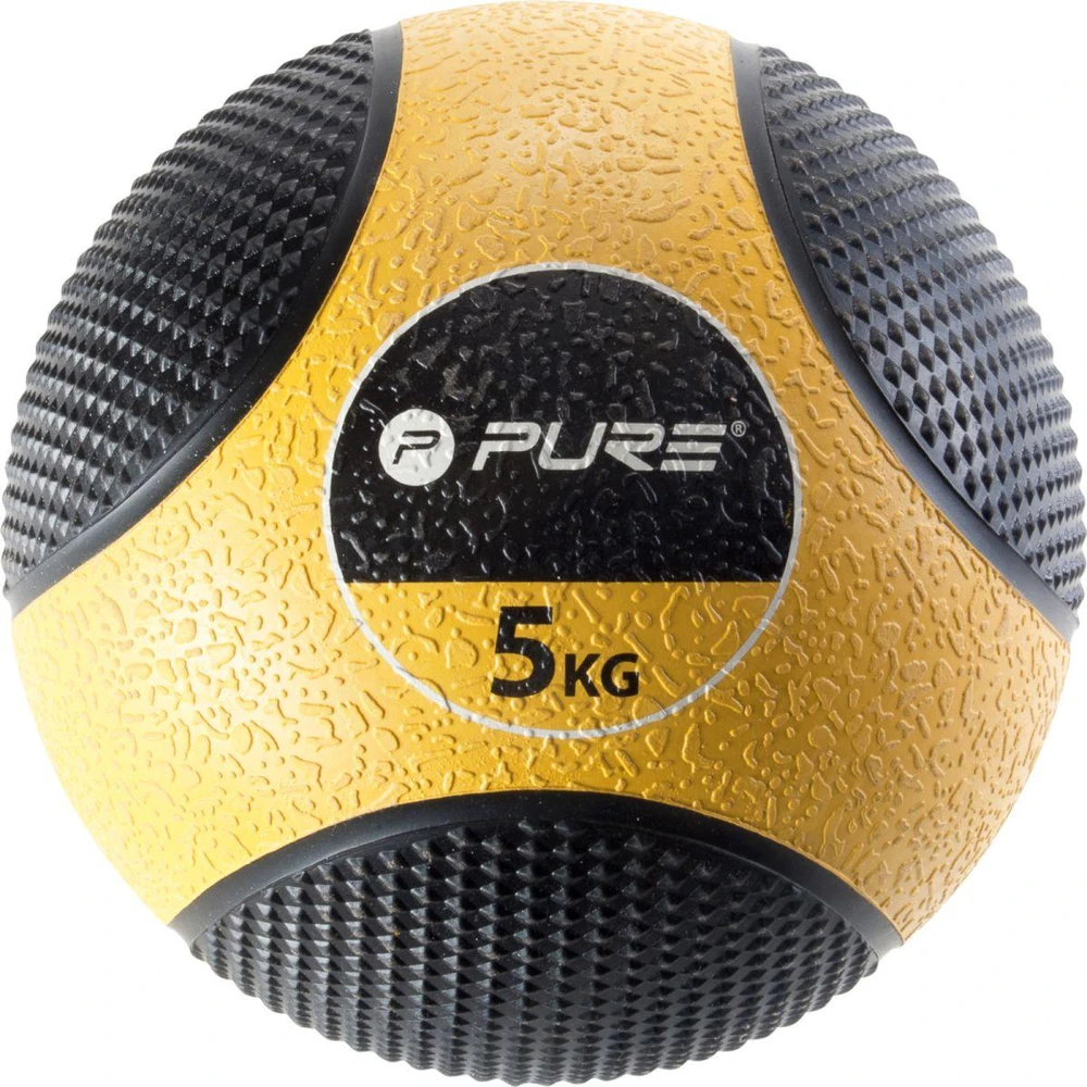Pure2Improve | Medicine Ball, 5kg | Juodas/Geltona