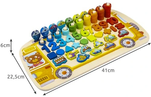 Kruzzel Medinė dėlionė - rūšiuotojas 6in1