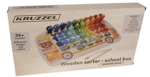 Kruzzel Medinė dėlionė - rūšiuotojas 6in1