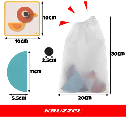 KRUZZEL medinė dėlionė GYVŪNAI