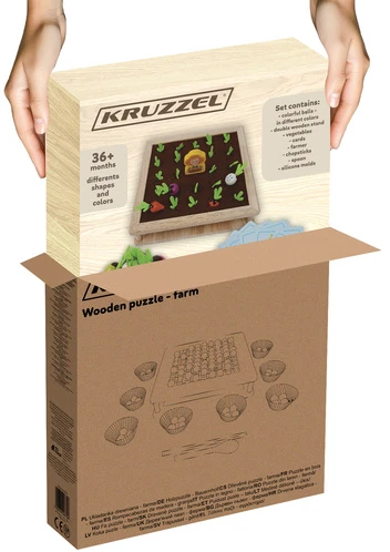 Medinė dėlionė - Kruzzel farm 22755