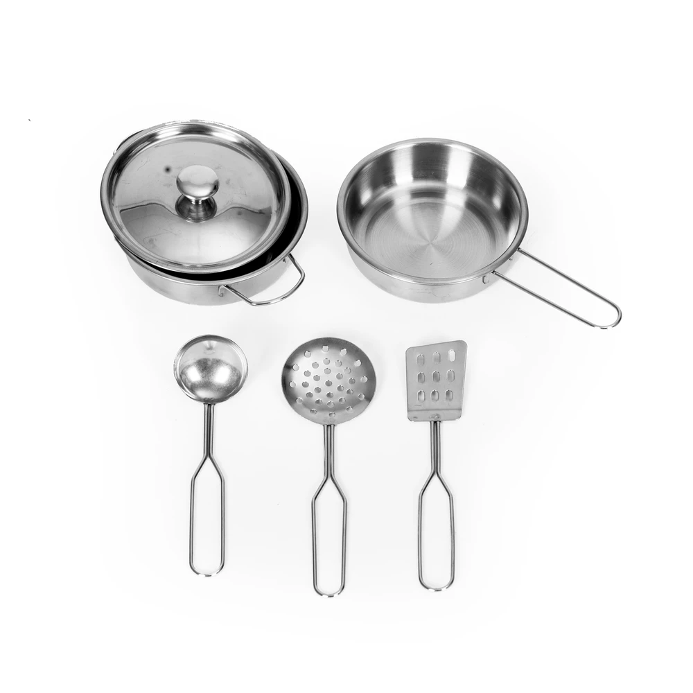 Medinė vaikiška virtuvėlė su orkaite ir maisto gaminimo priedais, balta, ECOTOYS