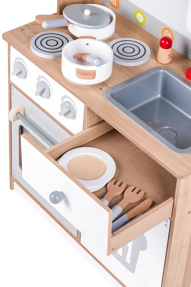 Ecotoys Medinė virtuvėlė Eko Žaislas Kulinaras