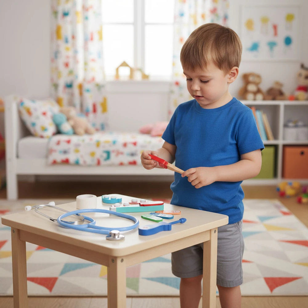 Medinis gydytojo rinkinys su medicininiu krepšiu vaikams, 28 dalys, ECOTOYS