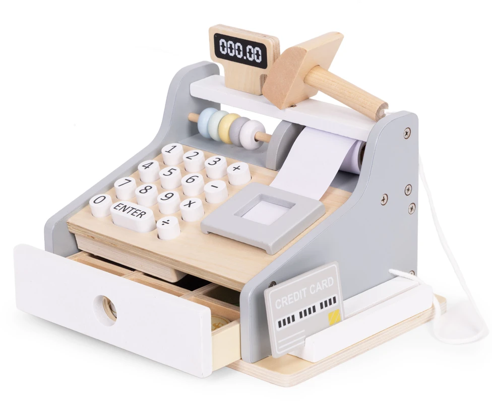 Medinis vaikų kasos aparatas ECOTOYS 22x17 cm