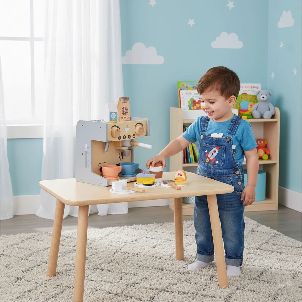 Medinis kavos aparatas vaikams ECOTOYS 2-in-1 su priedais