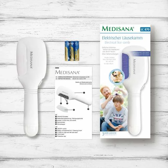 Medisana elektrinė utėlė Šukos su LED lempute LC 870