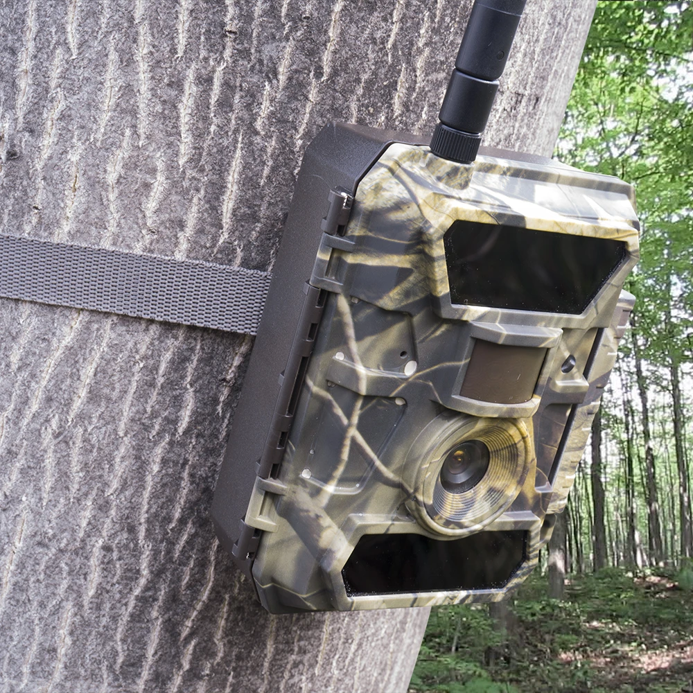 Medžioklės kamera PNI Hunting 350C 12MP su 3G internetu, SMS, nuotraukų siuntimu į telefoną, el. paštą, FTP, „Full HD“ 1080P, naktiniu matymu, 58 nematomais šviesos diodais gyvūnams