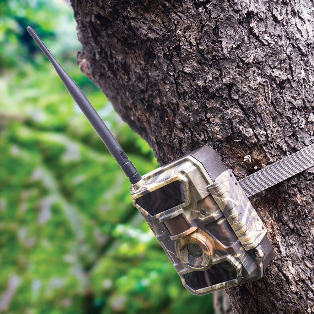 Medžioklės kamera PNI Hunting 350C 12MP su 3G internetu, SMS, nuotraukų siuntimu į telefoną, el. paštą, FTP, „Full HD“ 1080P, naktiniu matymu, 58 nematomais šviesos diodais gyvūnams