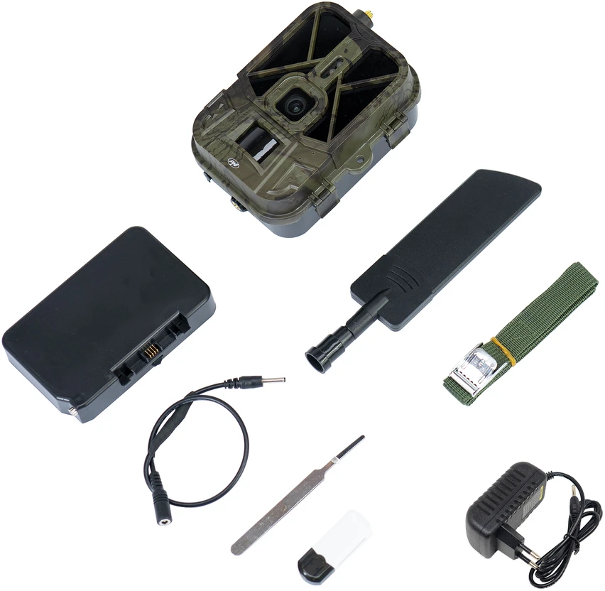 Medžioklės kamera PNI Hunting 550C Internet 4G LTE, tiesioginė prieiga ir pranešimai per „Tuya“ programėlę, įkraunama baterija 8000 mAh komplekte