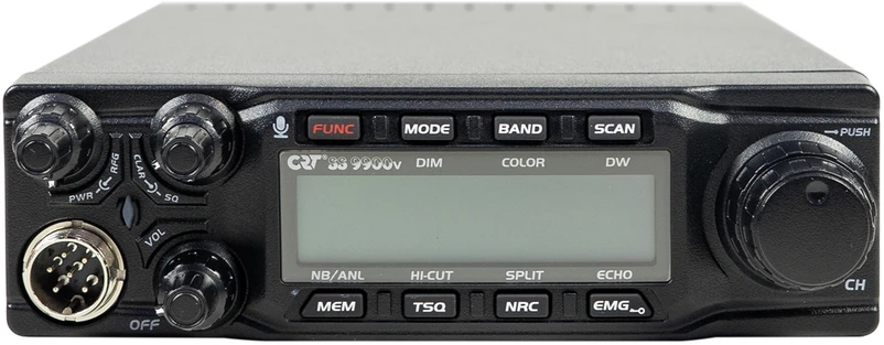 Mėgėjiška radijo stotis CRT SS 9900V AM, FM, LSB, USB, CW 28-29.7Mhz, ASQ, DTMF, Roger Beep, 12V, CTCSS, DCS, programuojama
