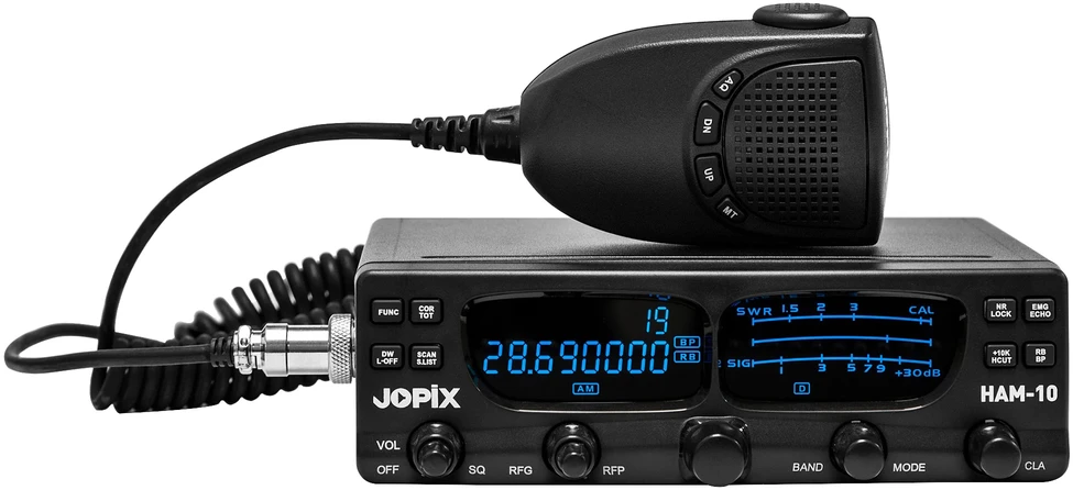 Mėgėjiška radijo stotis Jopix HAM-10, FM / AM / USB / LSB / CW 28-29.7 MHz, Roger Beep, 13.8V