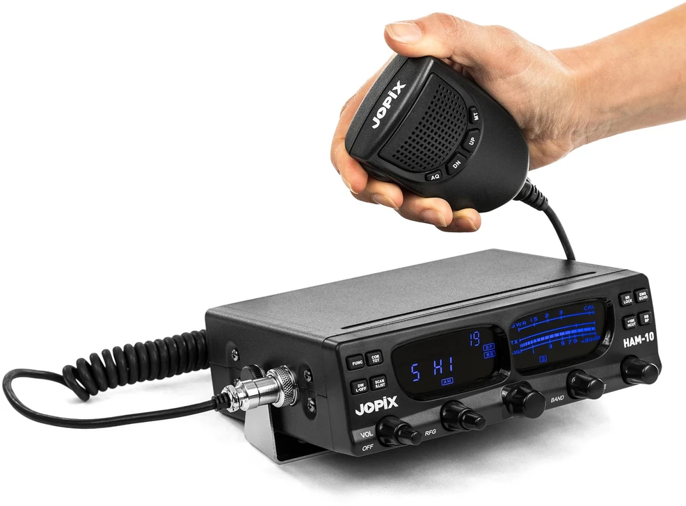 Mėgėjiška radijo stotis Jopix HAM-10, FM / AM / USB / LSB / CW 28-29.7 MHz, Roger Beep, 13.8V