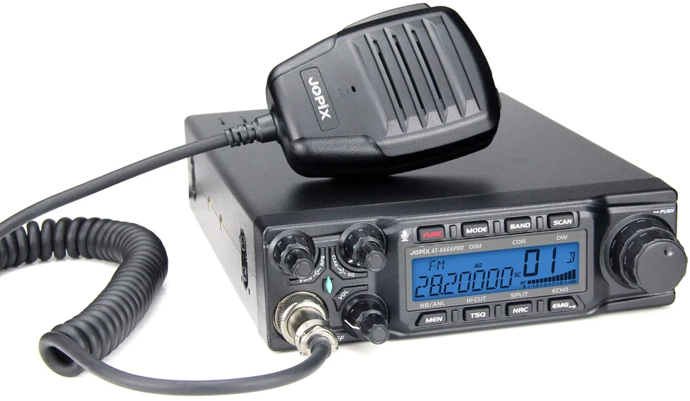 Mėgėjiška radijo stotis PNI Jopix AT-6666PRO, AM, FM, SSB 10M CW TRX 28-29.7 MHz, VOX, Roger Beep, 13.8V