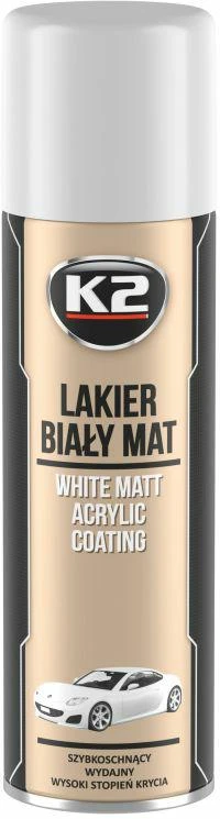 Melle K2 AKRILINIS LAKAS Baltas MATINIS 500ML