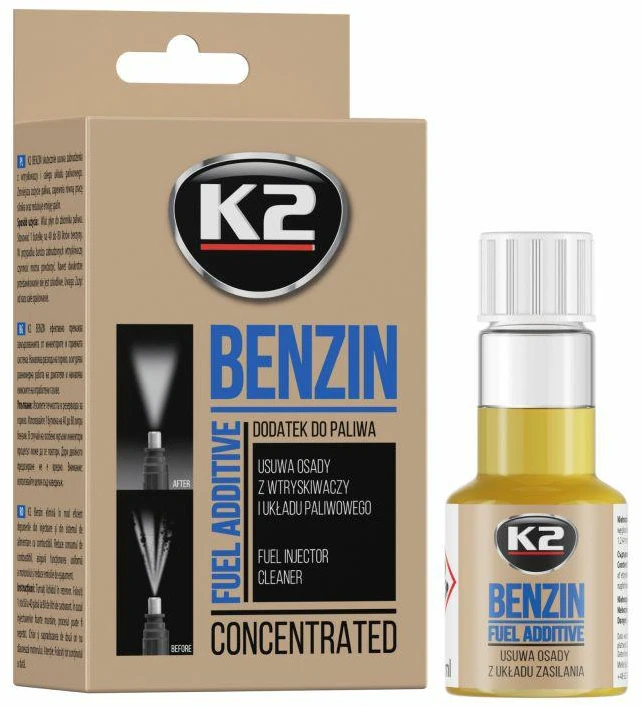 K2 Benzin purkštukų ir kuro sistemos valiklis, 50 ml, 1 vnt
