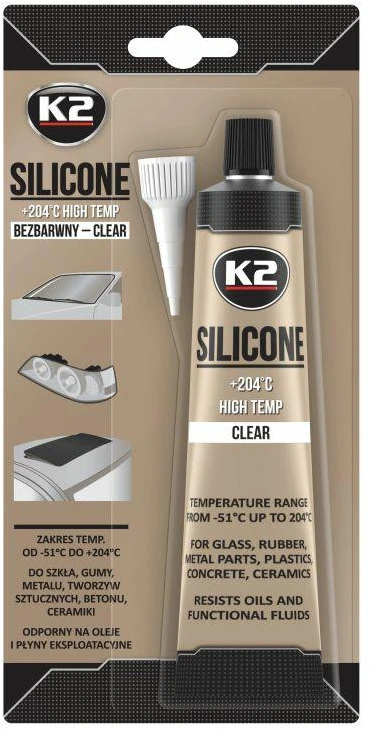 Sandarinimo silikonas bespalvis K2, 85 g