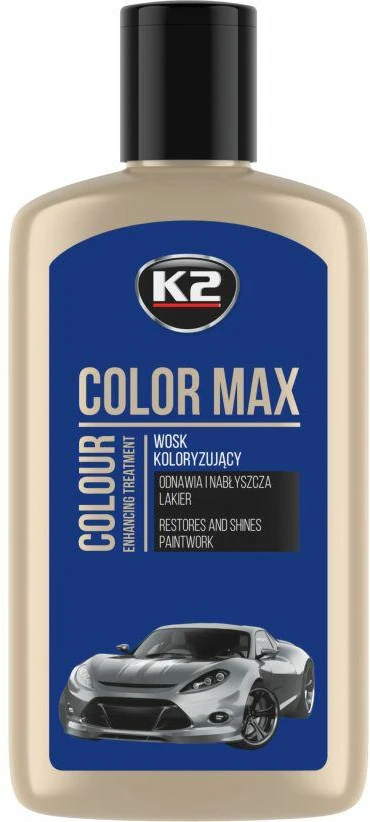 Melle K2 SPALVĄ ATSTATANTIS VAŠKAS SUTEIKIA BLIZGESIO IR APSAUGO COLOR MAX 250 MĖLYNAS 250ML