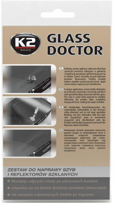 Stiklo įtrūkimų šalinimo rinkinys K2 Glass Doctor