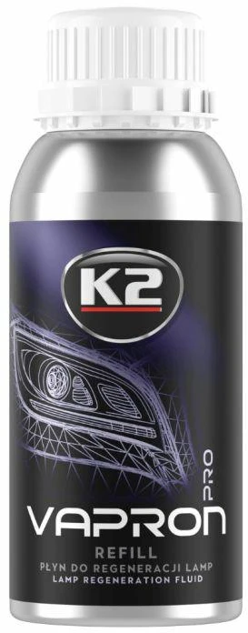 Pakartotinai pripildytas priekinių žibintų regeneracijos skysčio virdulys K2 Vapron, 600ml