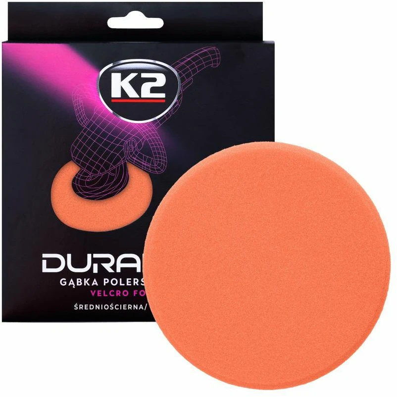 Melle K2 VIDUTINIO AŠTRUMO KEMPINĖ, KIETA. DURAFLEX – ORANŽINĖ POLIRAVIMO KEMPINĖ SU VELCRO