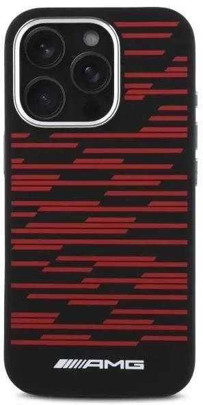 Mercedes AMG AMHMP16L24SSRRK Apple iPhone 16 Pro 6.3″ juodos spalvos kietas dėklas Silicone Graphics MagSafe