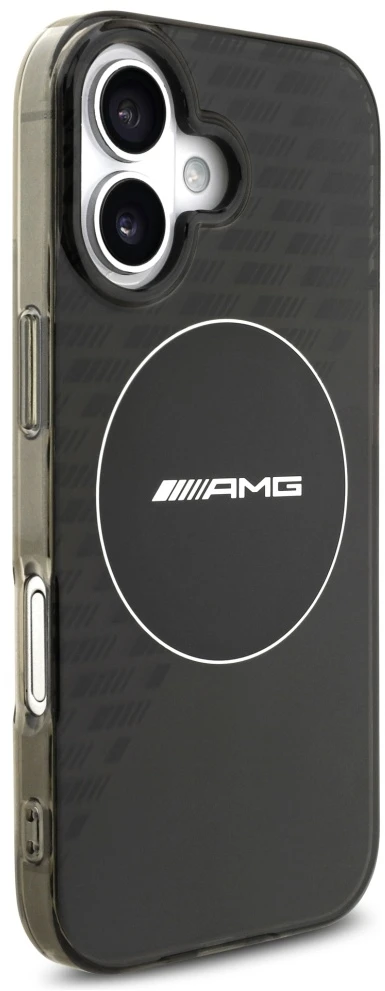 Mercedes AMG Double Layer Transparent Smocked MagSafe dėklas Apple iPhone 17 juodos spalvos