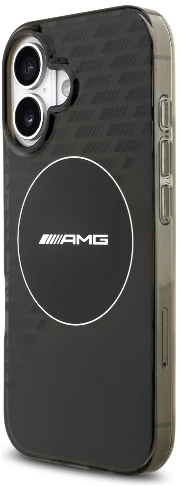 Mercedes AMG Double Layer Transparent Smocked MagSafe dėklas Apple iPhone 17 juodos spalvos