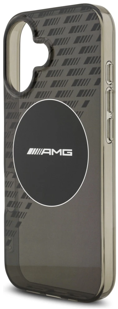 Mercedes AMG Double Layer Transparent Smocked MagSafe dėklas Apple iPhone 17 juodos spalvos