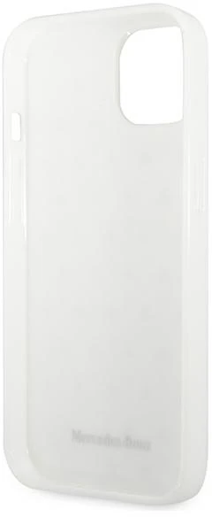 Mercedes MEHCP13MESPWH Apple iPhone 13 / 14 / 15 6,1″ baltos spalvos kietas dėklas Sidabrinis Stars Pattern