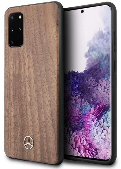 Mercedes MEHCS67VWOLB S20+ G985 kietas dėklas rudos spalvos Wood Line Walnut