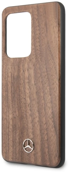 Mercedes MEHCS69VWOLB S20 Ultra G988 kietas dėklas rudos spalvos Wood Line Walnut