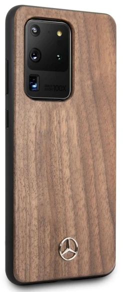 Mercedes MEHCS69VWOLB S20 Ultra G988 kietas dėklas rudos spalvos Wood Line Walnut