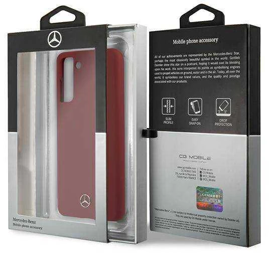 Mercedes MEHCS21MSILRE S21+ G996 red kietas dėklas Silicone Line