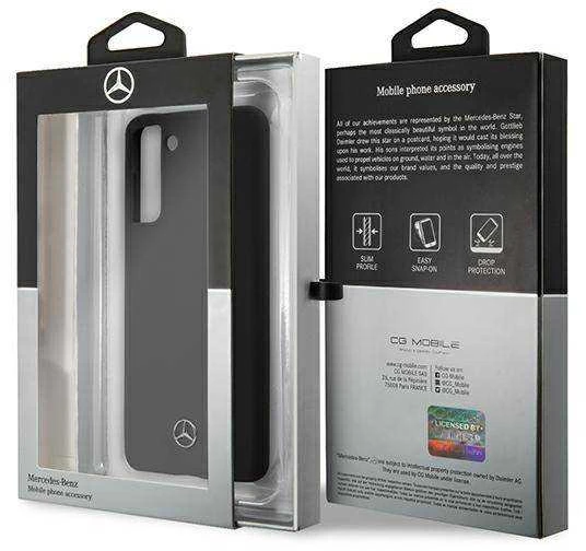 Mercedes MEHCS21SSILBK S21 G991 juodos spalvos kietas dėklas Silicone Line