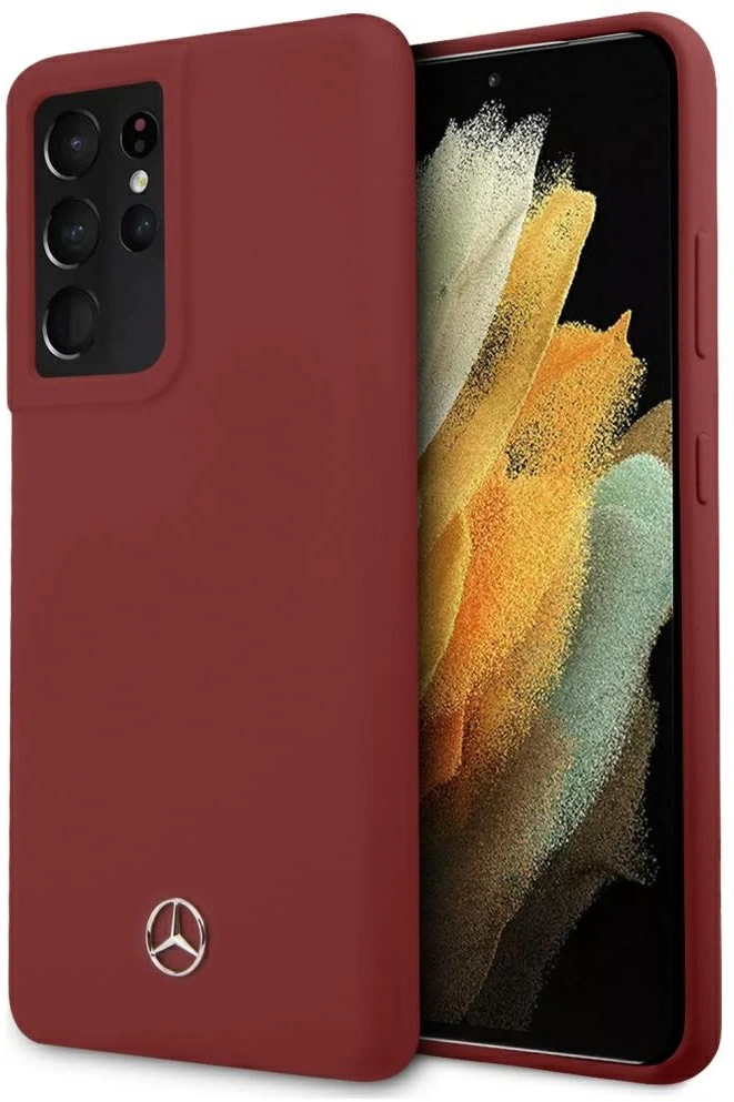 Mercedes MEHCS21LSILRE S21 Ultra G998 red kietas dėklas Silicone Line
