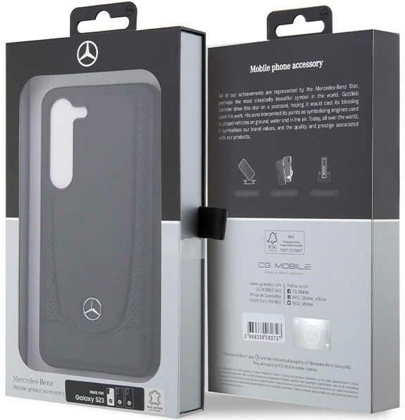 Mercedes MEHCS23FEARMBK S23 FE S711 juodos spalvos kietas dėklas Leather Urban
