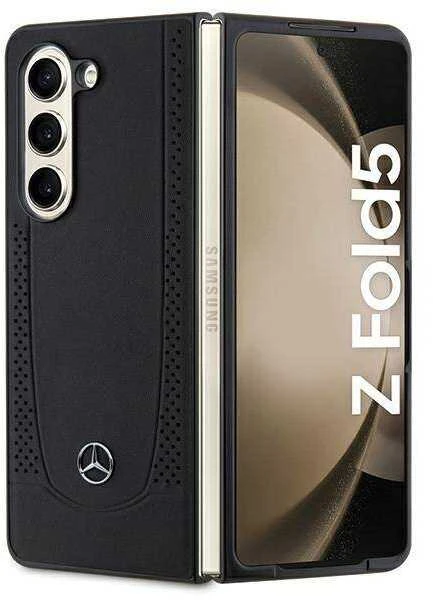 Mercedes MEHCZFD5ARMBK Z Fold 5 F946 juodos spalvos kietas dėklas Leather Urban