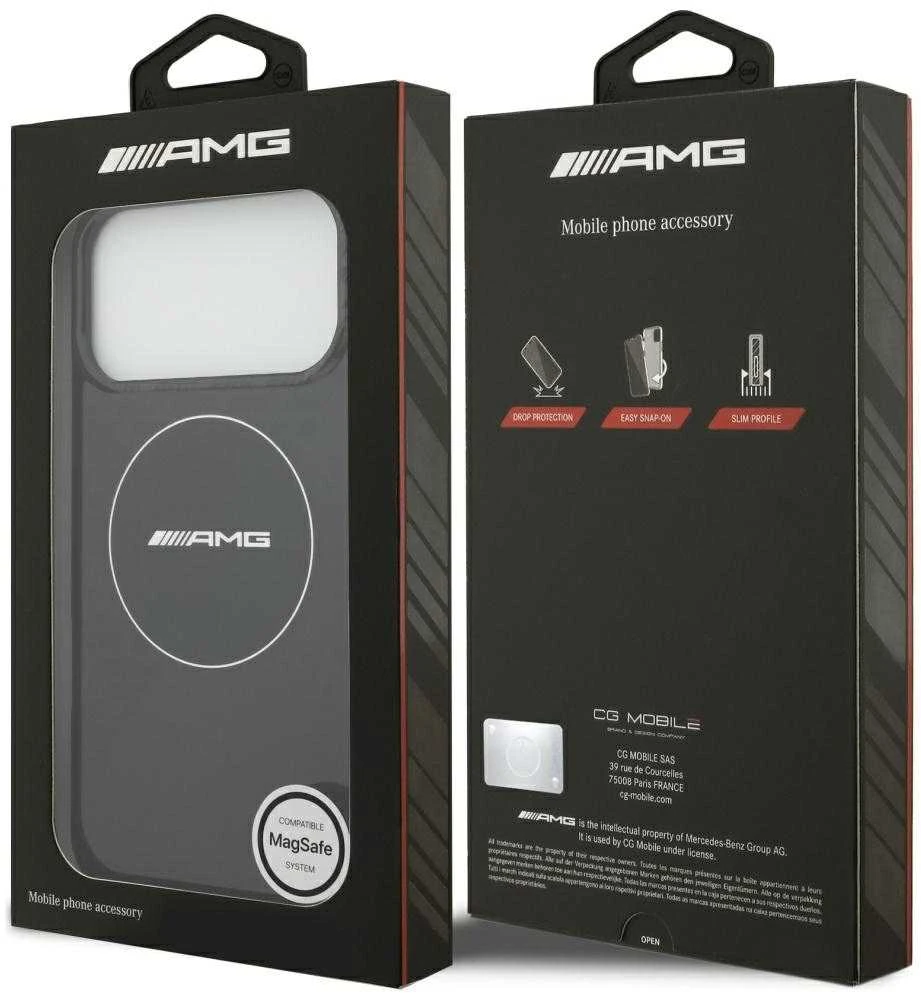 Mercedes Dėklas AMG Double Layer Transparent Smocked MagSafe for Apple iPhone 17 Pro Max juodos spalvos