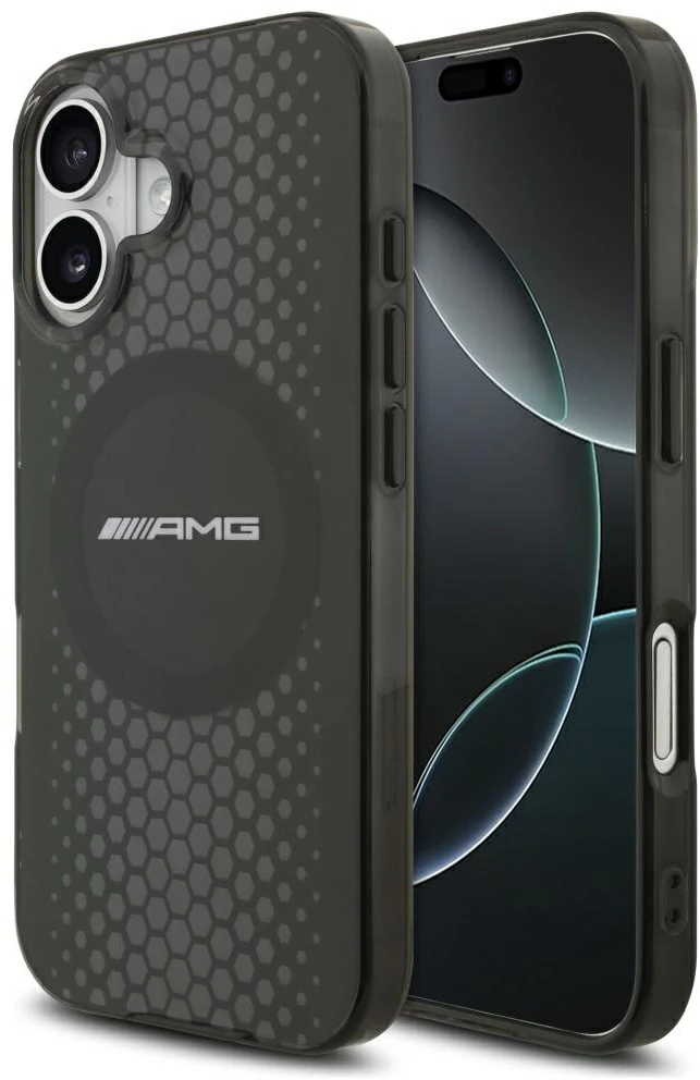 Mercedes Dėklas AMG Double Layer skaidrus Graphics MagSafe Apple iPhone 17 juodos spalvos